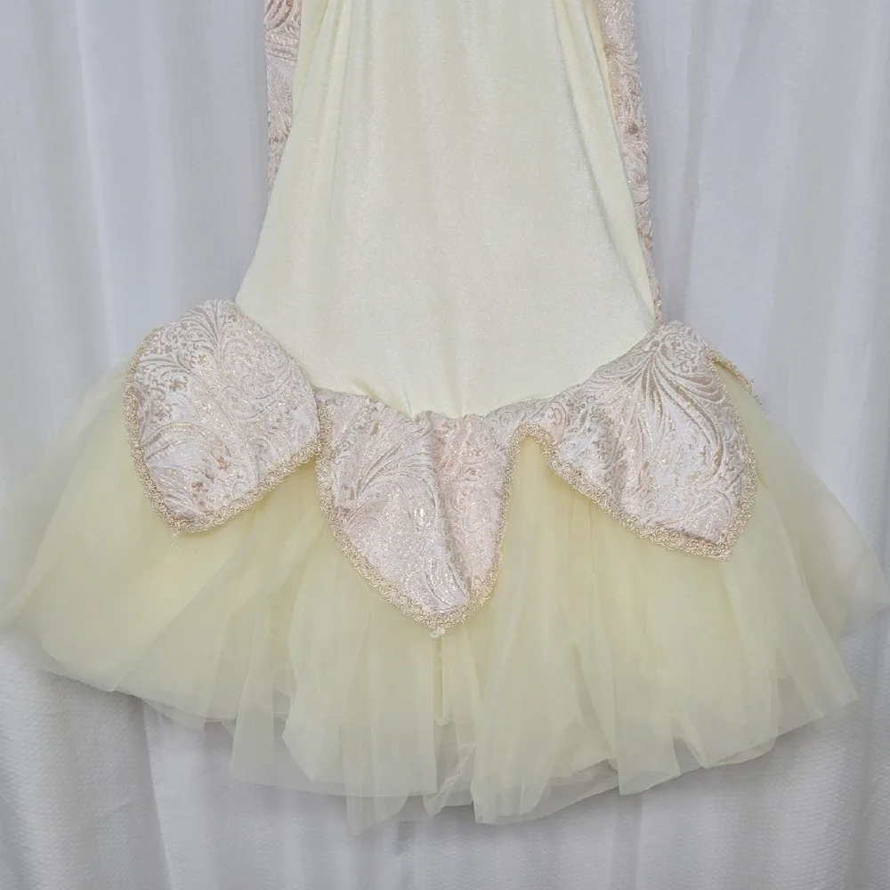Kids Cream and Gold Dance Costume Dress